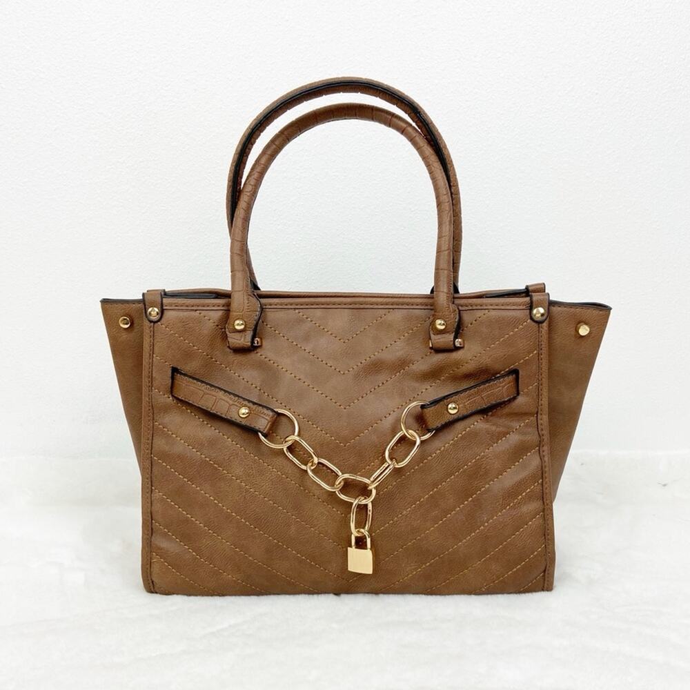 J Francis Brown Faux Leather Bag NWOT